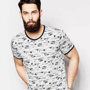 Printed White Tee